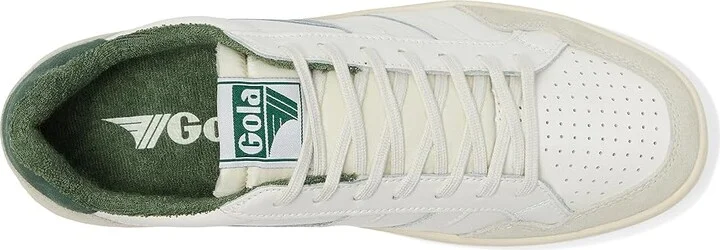 Gola Eagle Men's Lace up casual Shoes Off-White/Evergreen : 9 D - Medium, Leather - Image 2