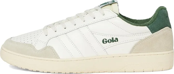 Gola Eagle Men's Lace up casual Shoes Off-White/Evergreen : 9 D - Medium, Leather - Image 6