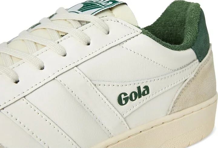 Gola Eagle Men's Lace up casual Shoes Off-White/Evergreen : 9 D - Medium, Leather - Image 7