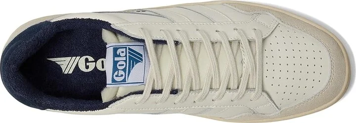 Gola Eagle Men's Lace up casual Shoes Off-White/Evergreen : 9 D - Medium, Leather - Image 8