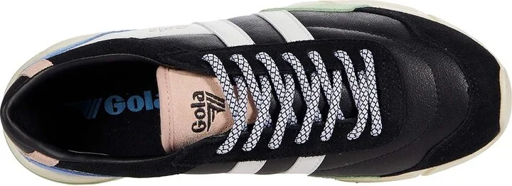Gola Eclipse Trident Women's Shoes Black/Patina Green/Vista Green : 5 B - Medium, Leather - Image 2