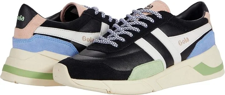 Gola Eclipse Trident Women's Shoes Black/Patina Green/Vista Green : 5 B - Medium, Leather