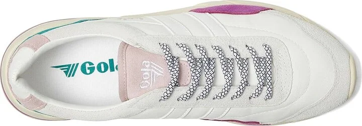 Gola Eclipse Trident Women's Shoes White/Foxglove/Chalk Pink : 6 B - Medium, Leather - Image 2