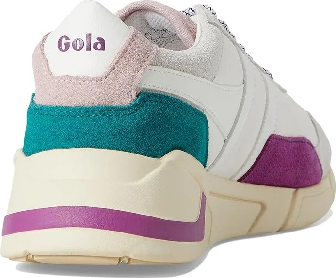 Gola Eclipse Trident Women's Shoes White/Foxglove/Chalk Pink : 6 B - Medium, Leather - Image 4