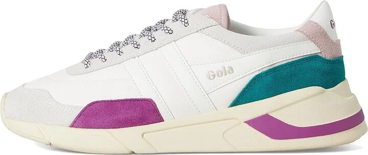 Gola Eclipse Trident Women's Shoes White/Foxglove/Chalk Pink : 6 B - Medium, Leather - Image 6