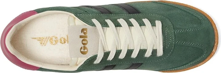 Gola Elan Women's Shoes Evergreen/Black/Fuchsia : 6 B - Medium, Suede - Image 2