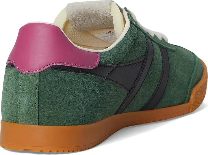 Gola Elan Women's Shoes Evergreen/Black/Fuchsia : 6 B - Medium, Suede - Image 4