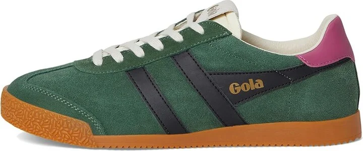 Gola Elan Women's Shoes Evergreen/Black/Fuchsia : 6 B - Medium, Suede - Image 6