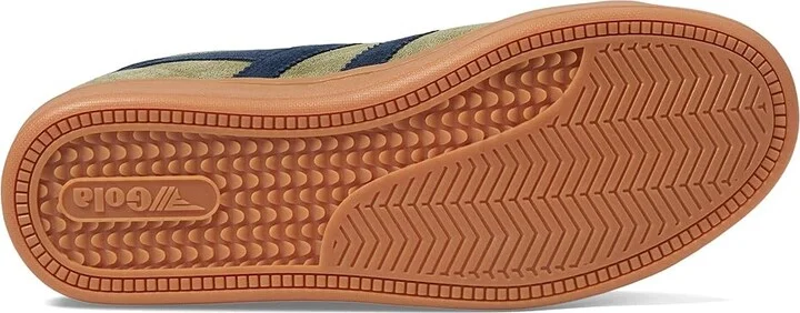 Gola Equipe II Suede Men's Shoes Khaki/Navy/Sun : 8 D - Medium, Leather/Suede - Image 3