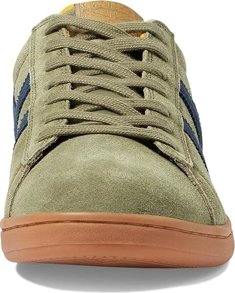 Gola Equipe II Suede Men's Shoes Khaki/Navy/Sun : 8 D - Medium, Leather/Suede - Image 5