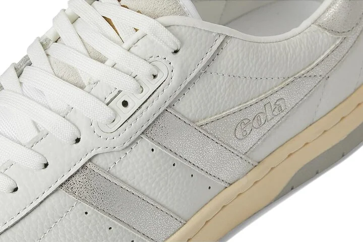 Gola Falcon Mirror Women's Walking Shoes White/Silver : 8 B - Medium, Leather - Image 7