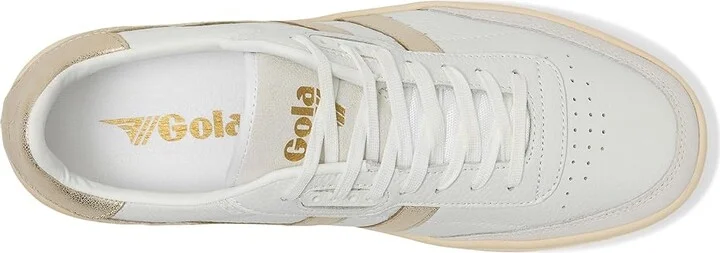 Gola Falcon Mirror Women's Walking Shoes White/Silver : 8 B - Medium, Leather - Image 8