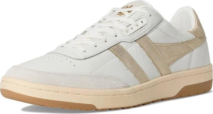 Gola Falcon Mirror Women's Walking Shoes White/Silver : 8 B - Medium, Leather - Image 11