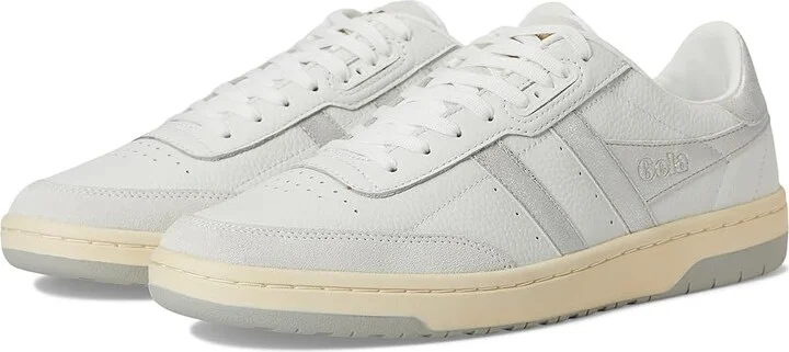 Gola Falcon Mirror Women's Walking Shoes White/Silver : 8 B - Medium, Leather
