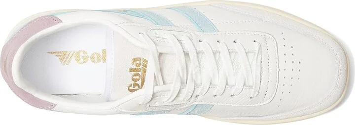 Gola Falcon Women's Shoes White/Powder Blue/Lily : 5 B - Medium, Leather - Image 2