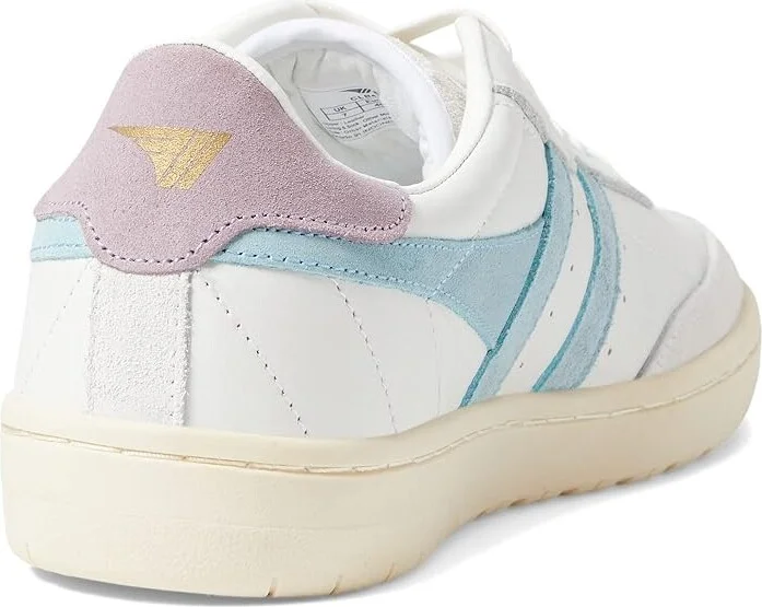Gola Falcon Women's Shoes White/Powder Blue/Lily : 5 B - Medium, Leather - Image 4