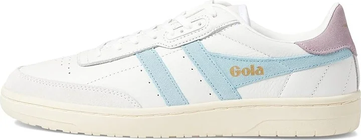 Gola Falcon Women's Shoes White/Powder Blue/Lily : 5 B - Medium, Leather - Image 6