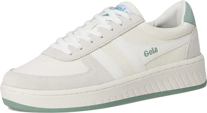 Gola Grandslam '88 Women's Shoes White/White/Green Mist : 8.5 B - Medium, Leather - Image 5