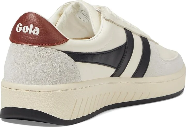 Gola Grandslam Classic Men's Classic Shoes Off-White/Black/Rust : 10 D - Medium, Leather - Image 4