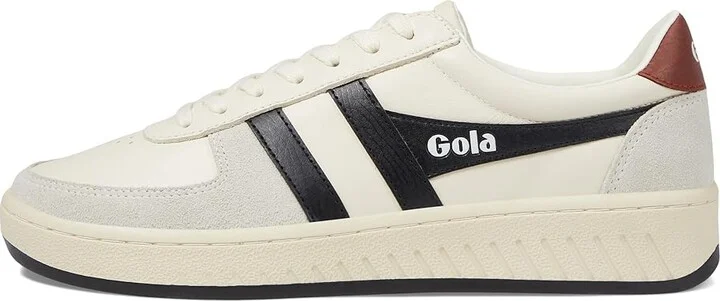 Gola Grandslam Classic Men's Classic Shoes Off-White/Black/Rust : 10 D - Medium, Leather - Image 6