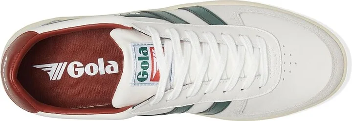 Gola Grandslam Classic Men's Classic Shoes Off-White/Black/Rust : 10 D - Medium, Leather - Image 7