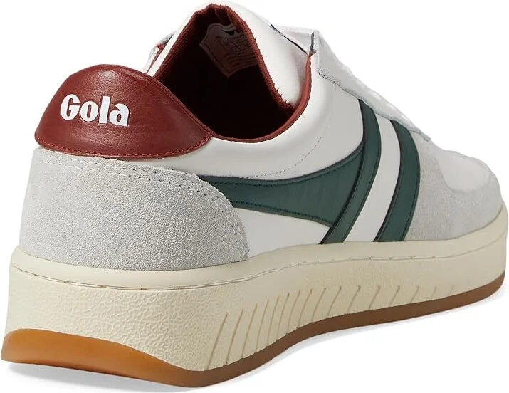 Gola Grandslam Classic Men's Classic Shoes Off-White/Black/Rust : 10 D - Medium, Leather - Image 9