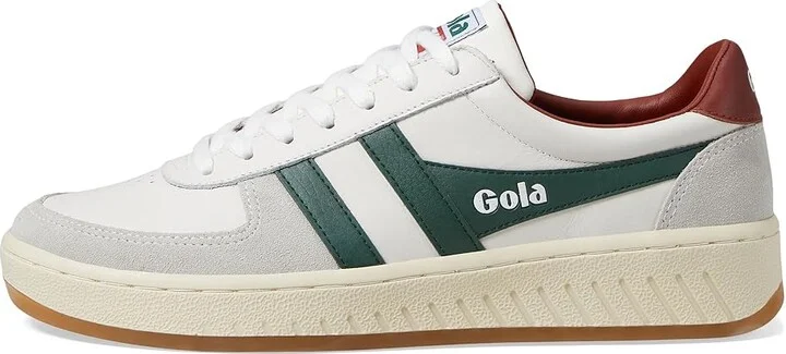 Gola Grandslam Classic Men's Classic Shoes Off-White/Black/Rust : 10 D - Medium, Leather - Image 11