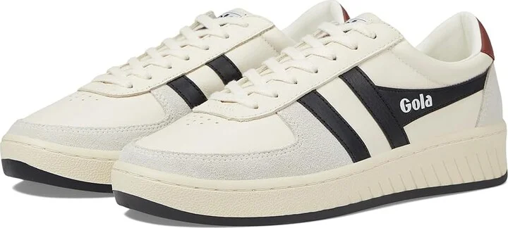 Gola Grandslam Classic Men's Classic Shoes Off-White/Black/Rust : 10 D - Medium, Leather