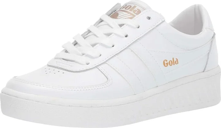 Gola Grandslam Leather Women's Shoes White/White/White : 7.5 B - Medium - Image 2