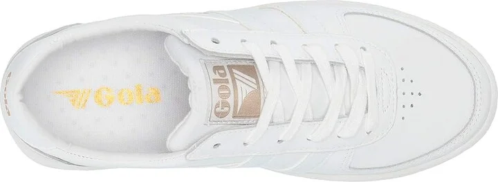 Gola Grandslam Leather Women's Shoes White/White/White : 7.5 B - Medium - Image 3