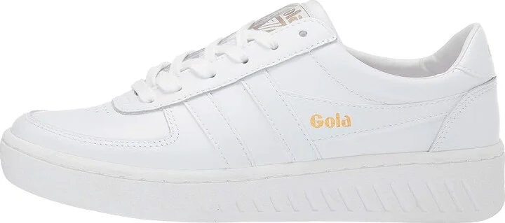 Gola Grandslam Leather Women's Shoes White/White/White : 7.5 B - Medium - Image 7