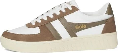 Gola Grandslam Quadrant Men's Shoes White/Otter/Rhino : 9 D - Medium, Leather - Image 6