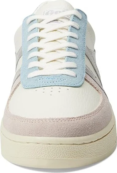 Gola Grandslam Quadrant Women's Shoes Off-White/Blossom/Silver/Lemon : 5 B - Medium, Textile/Leather - Image 5