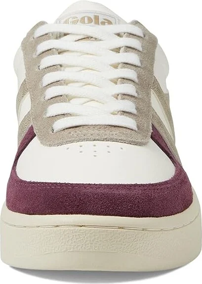Gola Grandslam Quadrant Women's Shoes Off-White/Blossom/Silver/Lemon : 5 B - Medium, Textile/Leather - Image 10