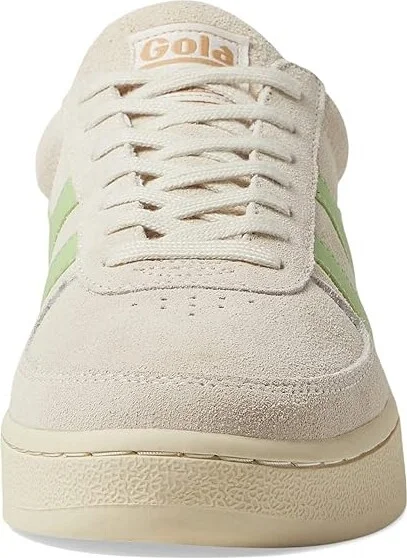 Gola Grandslam Suede Women's Shoes Off-White/Patina Green : 5 B - Medium, Leather - Image 5