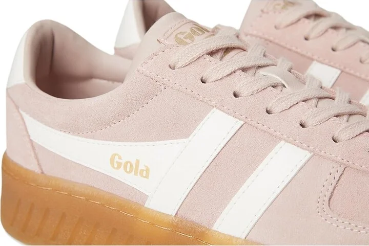 Gola Grandslam Suede Women's Shoes Rose/Off White/Gum : 7 B - Medium, Leather - Image 7