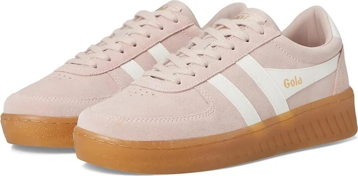 Gola Grandslam Suede Women's Shoes Rose/Off White/Gum : 7 B - Medium, Leather