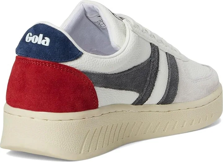 Gola Grandslam Trident Men's Shoes White/Storm/Navy : 7 D - Medium, Leather - Image 4