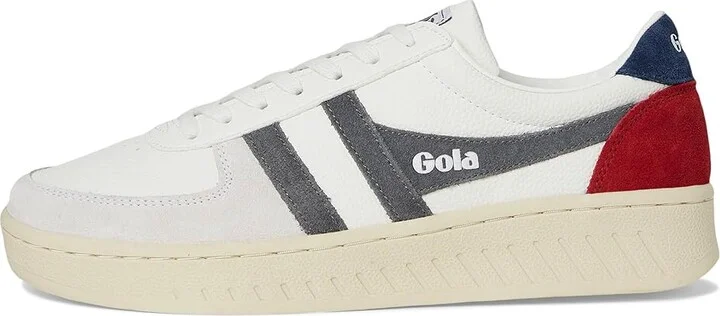 Gola Grandslam Trident Men's Shoes White/Storm/Navy : 7 D - Medium, Leather - Image 6