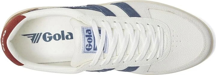 Gola Grandslam Trident Men's Shoes White/Storm/Navy : 7 D - Medium, Leather - Image 8