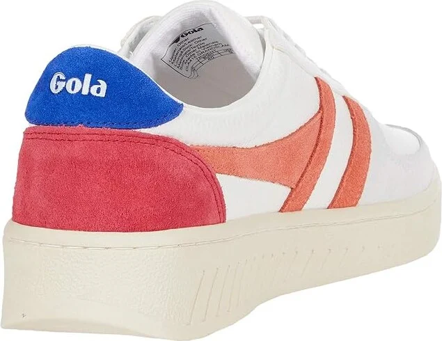 Gola Grandslam Trident Women's Shoes White/Hot Coral/Marine Blue : 9.5 B - Medium, Textile/Synthetic - Image 4