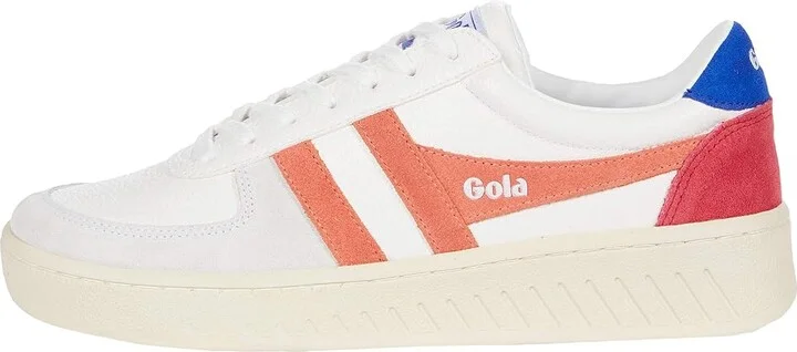Gola Grandslam Trident Women's Shoes White/Hot Coral/Marine Blue : 9.5 B - Medium, Textile/Synthetic - Image 6