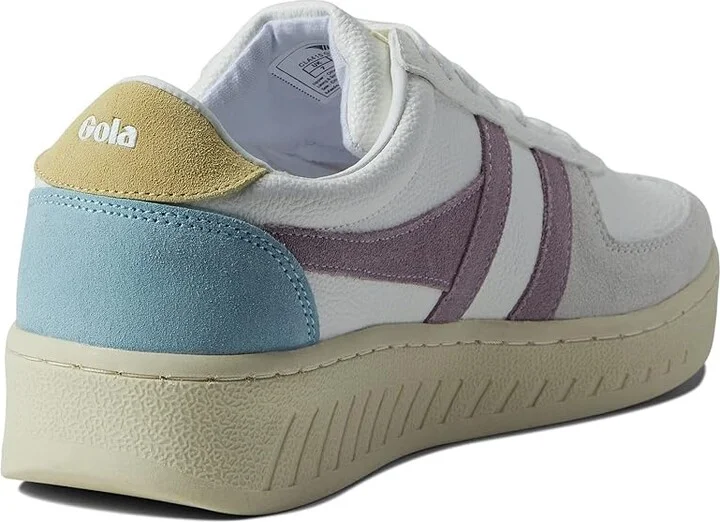 Gola Grandslam Trident Women's Shoes White/Lily/Lemon : 5 B - Medium, Textile/Synthetic - Image 4