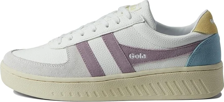 Gola Grandslam Trident Women's Shoes White/Lily/Lemon : 5 B - Medium, Textile/Synthetic - Image 6