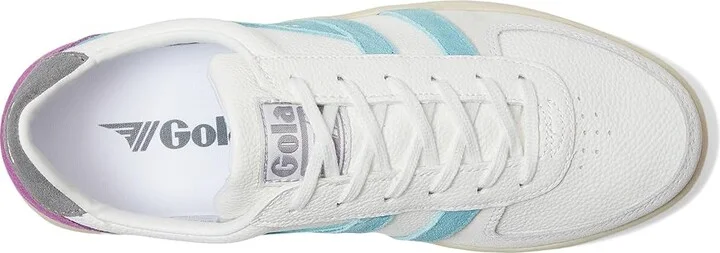 Gola Grandslam Trident Women's Shoes White/Ocean/Ash : 5 B - Medium, Textile/Synthetic - Image 2