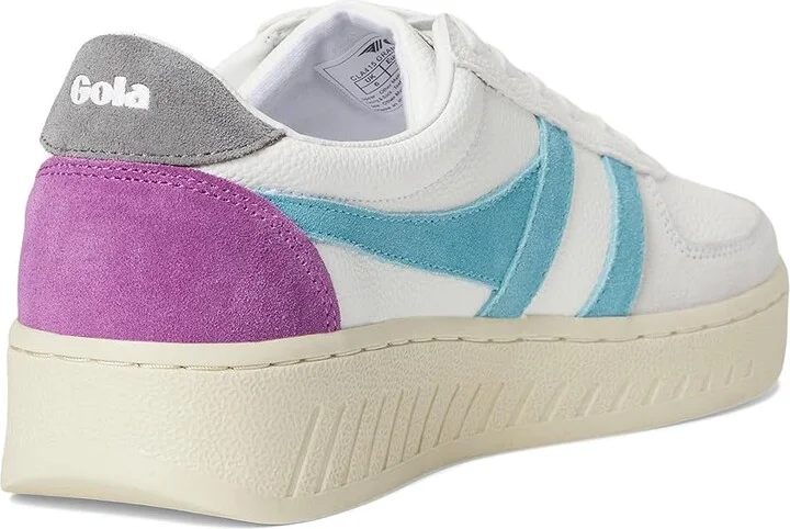 Gola Grandslam Trident Women's Shoes White/Ocean/Ash : 5 B - Medium, Textile/Synthetic - Image 4