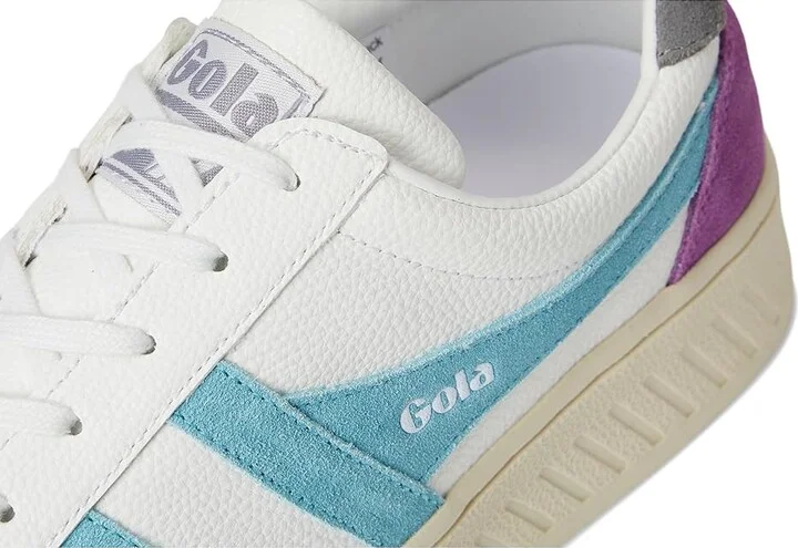 Gola Grandslam Trident Women's Shoes White/Ocean/Ash : 5 B - Medium, Textile/Synthetic - Image 7