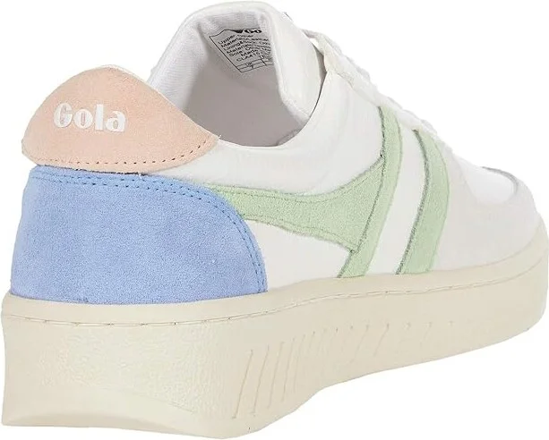 Gola Grandslam Trident Women's Shoes White/Patina Green/Pearl Pink : 5 B - Medium, Textile/Synthetic - Image 4