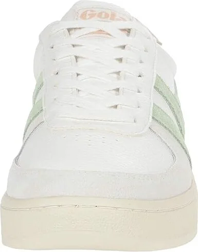 Gola Grandslam Trident Women's Shoes White/Patina Green/Pearl Pink : 5 B - Medium, Textile/Synthetic - Image 5