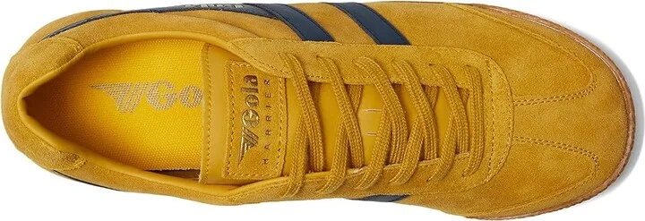 Gola Harrier Men's Shoes Sun/Navy : 8 D - Medium, Suede - Image 2